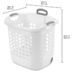 Sterilite 1.75 Bushel Ultra™ Wheeled Laundry Basket Plastic, White, (Pack of 1) - Image 8