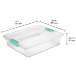 Sterilite 6-Pack Clip Box, Stackable Clear Plastic Bins with Latching Lids, Large - Writing, Arts or Crafts Supplies Storage Containers for Home, Office, Classroom and Workshop Organization - Image 8