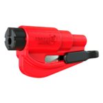 resqme,The Original Emergency Keychain Car Escape Tool, 2-in-1 Seatbelt Cutter and Window Breaker, Made in USA, Red - Compact safety hammer