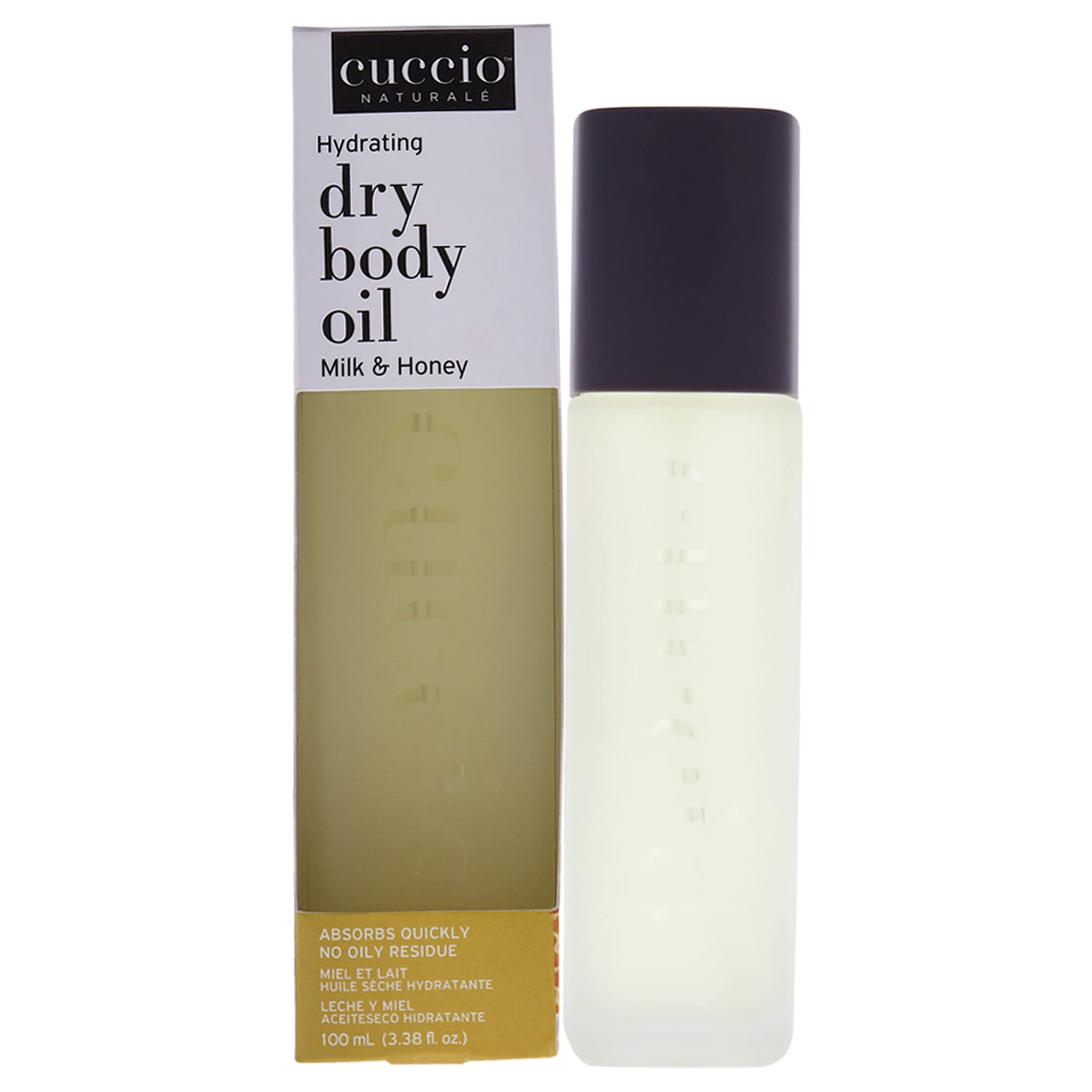 61OiKaLUtML Cuccio Naturale Hydrating Dry Body Oil - Milk & Honey, Paraben-Free, 3.38 Oz - Image 1
