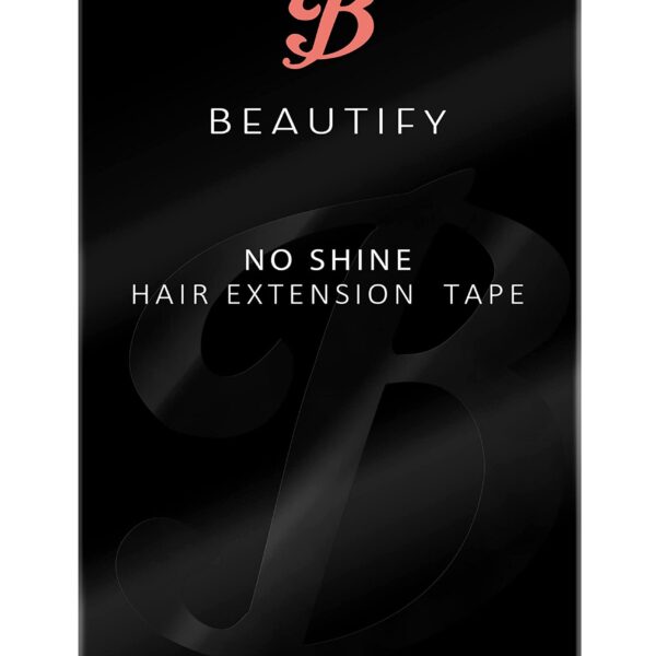 No Shine by BEAUTIFY Hypoallergenic Double Sided Hair Extension Tape, 4 cm x 0.8 cm, 120 Pre-Cut Tabs, One Color