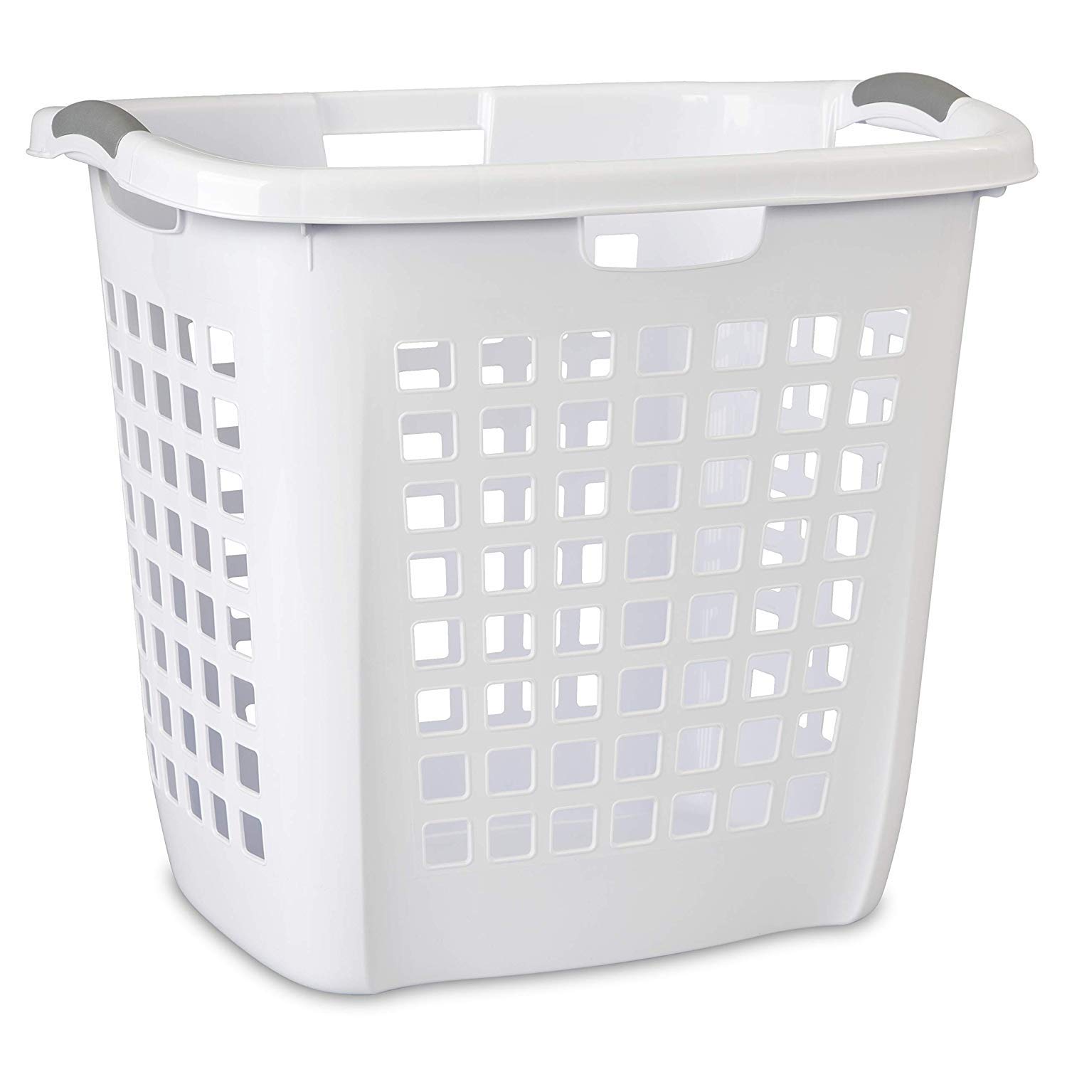 61SdPLPI5IL STERILITE 12258004 Carry Hamper, 19-7/8", White - Image 1