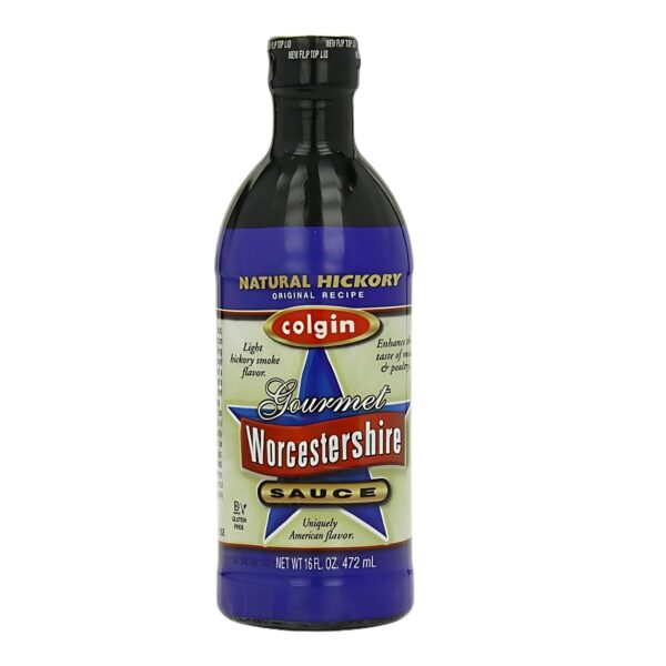 Colgin Hickory Flavored Worcestershire Sauce (16 oz) for Home Cooks & BBQ Enthusiasts | Organic Worcestershire Sauce for BBQ, Marinades, & Sauces (1 pack)