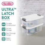 Sterilite 6-Pack Ultra Latching Box, Storage Bins with Lids, Clear Plastic, 18 Quart - Heavy-Duty Organizing Containers for Closet, Bathroom, and Office - Image 9