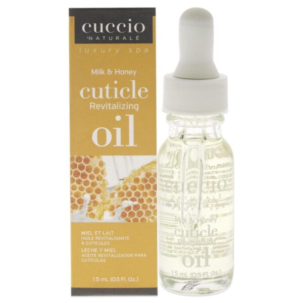 Cuccio Naturale Revitalizing Cuticle Oil - Hydrating Oil For Repaired Cuticles Overnight - Remedy For Damaged Skin And Thin Nails - Paraben/Cruelty-Free Formula - Milk And Honey - 0.5 Oz