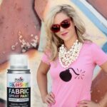 Tulip ColorShot Instant Fabric Spray Paint, Permanent Color Spray-On Fabric Paint, 3oz. Black - Image 2