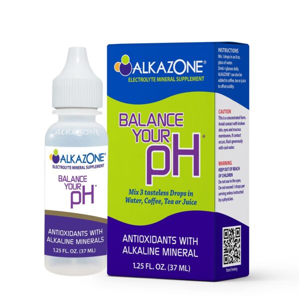Alkazone Balance Your pH, Antioxidants Alkaline Mineral Drops, Single 1.25 Oz Pack, Portable, Yields 10 Gallons of alkaline, antioxidant Water, Unflavored, pH Balance, Hydration