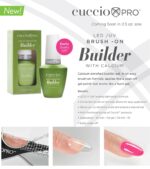 Cuccio Pro Brush-On Builder Gel With Calcium - LED And UV Self-Levelling Lightweight Formula - Soak-Off Gel Product With Strength Of Hard Gel - Chip-Resistant - Clear - 0.43 Oz Nail Polish - Image 5