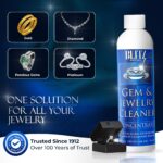 Blitz Gem & Jewelry Cleaner Liquid Concentrate for Gold, Silver, & Platinum Jewelry Cleans Non-Porous, Precious & Semi-Precious Stones. Non-Toxic, Non-Abrasive, & Planet Friendly Made in USA 8oz - Image 2