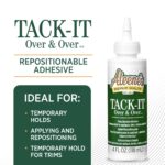 Aleene's Tack-It Over & Over Liquid Glue 4 fl oz, Repositionable and Removable Adhesive, Clear - Image 9