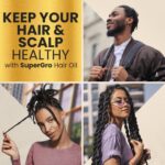 SuperGro Hair & Scalp Oil for Moisturizing, Strengthening, Nourishing, Shinning - Black Castor Light Serum Blend for Dry Scalp and Growth - For Women & Men - Grow, Care Oil 4 oz - Image 5