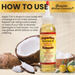 SuperGro Hair & Scalp Oil for Moisturizing, Strengthening, Nourishing, Shinning - Black Castor Light Serum Blend for Dry Scalp and Growth - For Women & Men - Grow, Care Oil 4 oz - Image 4