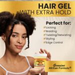 SuperGro Hair Gel with Extra Hold - For Braiding, Locking, Instant Edge Control, Twisting, Retwisting - Natural Grip Jam for Neat Shining - Braid, Loc Care Gel with Black Castor Oil - 16 oz - Image 8